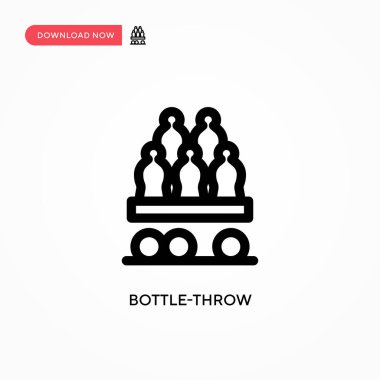 Şişe fırlatma basit vektör simgesi. Web sitesi veya mobil uygulama için modern, basit düz vektör çizimi
