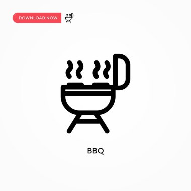 Bbq Basit vektör simgesi. Web sitesi veya mobil uygulama için modern, basit düz vektör çizimi