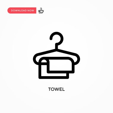 Havlu Basit vektör simgesi. Web sitesi veya mobil uygulama için modern, basit düz vektör çizimi