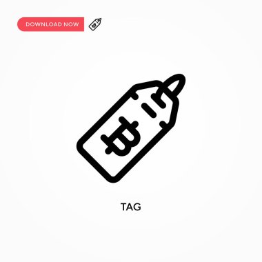 Etiket Basit vektör simgesi. Web sitesi veya mobil uygulama için modern, basit düz vektör çizimi