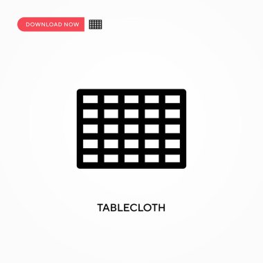 Masa örtüsü basit vektör simgesi. Web sitesi veya mobil uygulama için modern, basit düz vektör çizimi