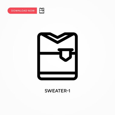 Süveter-1 basit vektör simgesi. Web sitesi veya mobil uygulama için modern, basit düz vektör çizimi