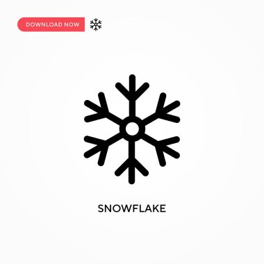 Kar Tanesi Basit vektör simgesi. Web sitesi veya mobil uygulama için modern, basit düz vektör çizimi