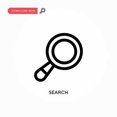 Basit vektör simgesini ara. Web sitesi veya mobil uygulama için modern, basit düz vektör çizimi