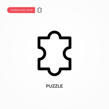 Bulmaca Basit vektör simgesi. Web sitesi veya mobil uygulama için modern, basit düz vektör çizimi