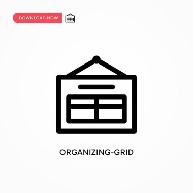 Izgara basit vektör simgesi düzenleniyor. Web sitesi veya mobil uygulama için modern, basit düz vektör çizimi