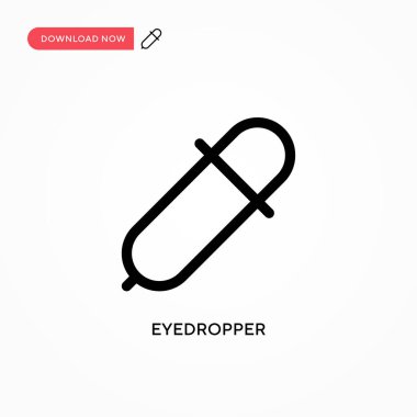 Göz damlası basit vektör simgesi. Web sitesi veya mobil uygulama için modern, basit düz vektör çizimi