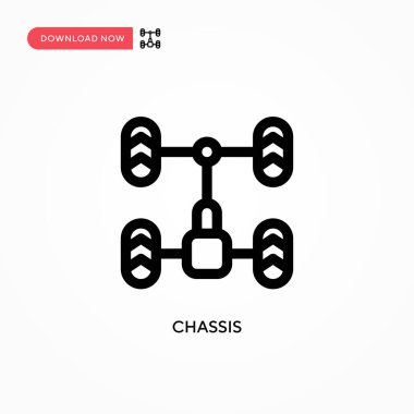 Chassis Basit vektör simgesi. Web sitesi veya mobil uygulama için modern, basit düz vektör çizimi