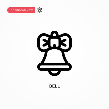 Bell Basit vektör simgesi. Web sitesi veya mobil uygulama için modern, basit düz vektör çizimi