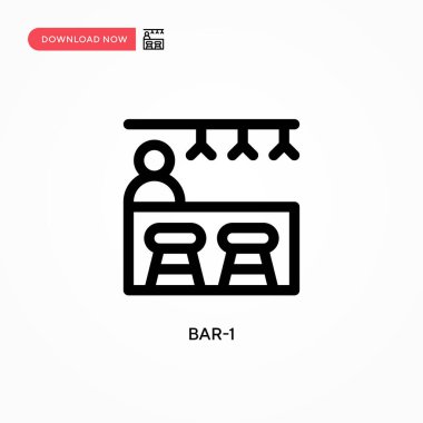 Çubuk-1 Basit vektör simgesi. Web sitesi veya mobil uygulama için modern, basit düz vektör çizimi