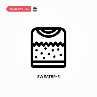 Süveter-5 basit vektör simgesi. Web sitesi veya mobil uygulama için modern, basit düz vektör çizimi