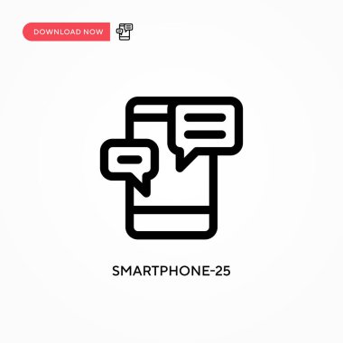 Akıllı Telefon-25 basit vektör simgesi. Web sitesi veya mobil uygulama için modern, basit düz vektör çizimi