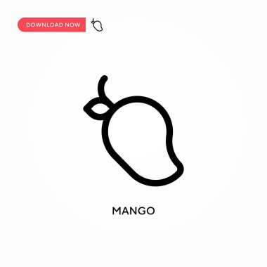 Mango Basit vektör simgesi. Web sitesi veya mobil uygulama için modern, basit düz vektör çizimi