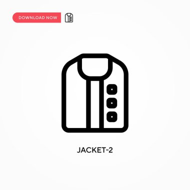 Ceket-2 Basit vektör simgesi. Web sitesi veya mobil uygulama için modern, basit düz vektör çizimi