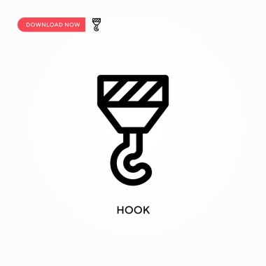 Basit vektör simgesi kancası. Web sitesi veya mobil uygulama için modern, basit düz vektör çizimi