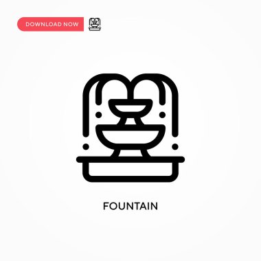 Fountain Basit vektör simgesi. Web sitesi veya mobil uygulama için modern, basit düz vektör çizimi