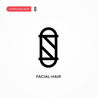 Yüz kılları basit vektör simgesi. Web sitesi veya mobil uygulama için modern, basit düz vektör çizimi