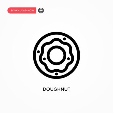 Çörek basit vektör ikonu. Web sitesi veya mobil uygulama için modern, basit düz vektör çizimi