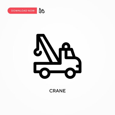 Crane Basit vektör simgesi. Web sitesi veya mobil uygulama için modern, basit düz vektör çizimi
