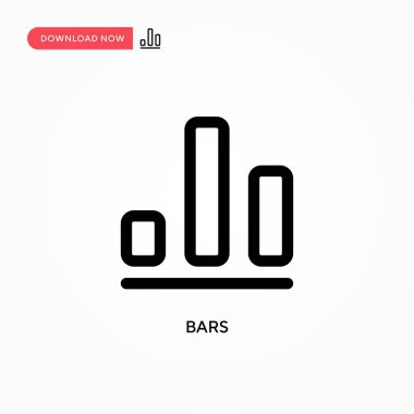 Çubuklar basit vektör simgesi. Web sitesi veya mobil uygulama için modern, basit düz vektör çizimi