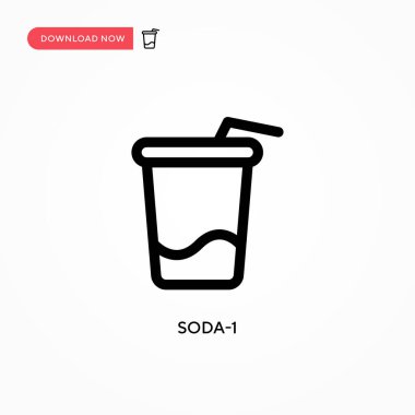 Soda-1 basit vektör simgesi. Web sitesi veya mobil uygulama için modern, basit düz vektör çizimi