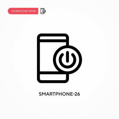 Akıllı telefon-26 Basit vektör simgesi. Web sitesi veya mobil uygulama için modern, basit düz vektör çizimi