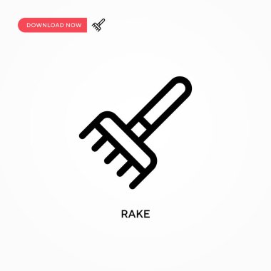 Basit vektör simgesi tırmıkla. Web sitesi veya mobil uygulama için modern, basit düz vektör çizimi