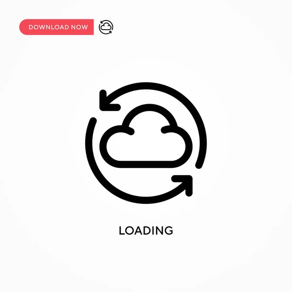 Einfaches Vektor Symbol Laden Moderne Einfache Flache Vektordarstellung Für Website — Stockvektor