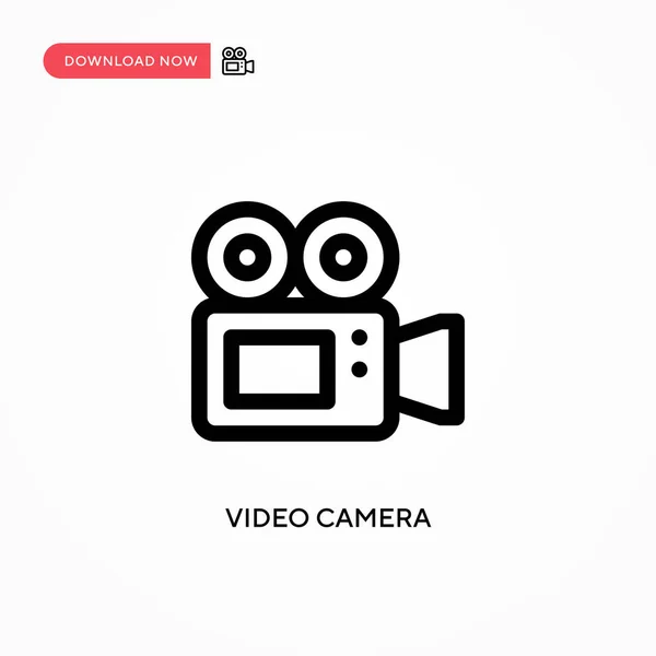 Video Camera Simple Vector Icon Modern Simple Flat Vector Illustration — Stock Vector