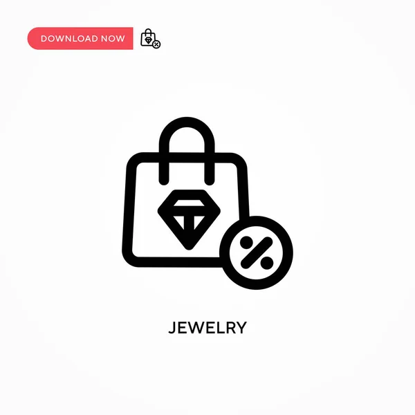 Jewelry Simple Vector Icon Modern Simple Flat Vector Illustration Web — Stock Vector