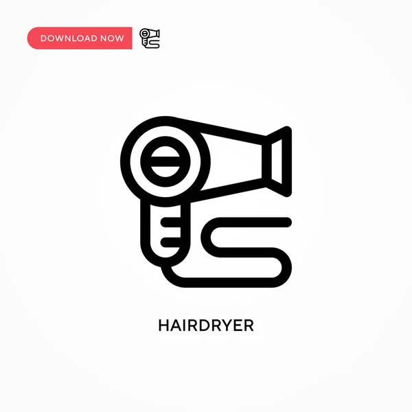 Hairdryer Simple Vector Icon Modern Simple Flat Vector Illustration Web — Stock Vector