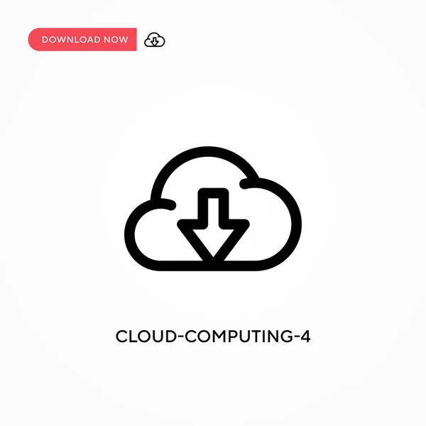 Cloud Computing Simple Vector Icon Modern Simple Flat Vector Illustration — Stock Vector