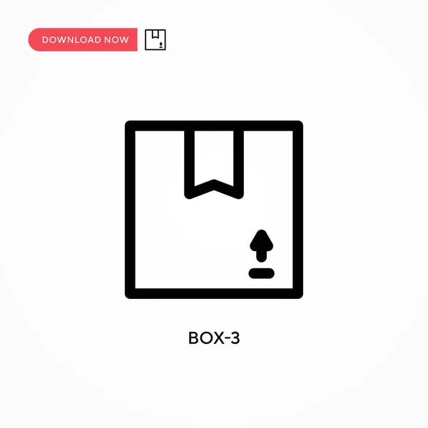 Box Ícone Vetorial Simples Ilustração Vetorial Plana Moderna Simples Para — Vetor de Stock