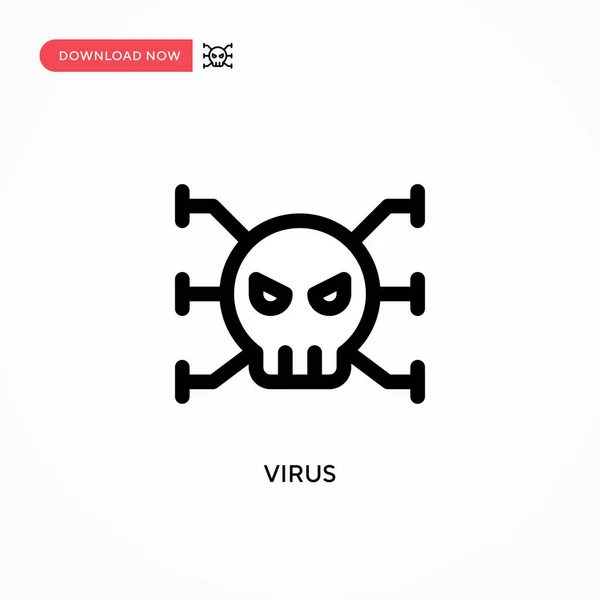 Virus Jednoduchá Vektorová Ikona Moderní Jednoduchá Plochá Vektorová Ilustrace Pro — Stockový vektor