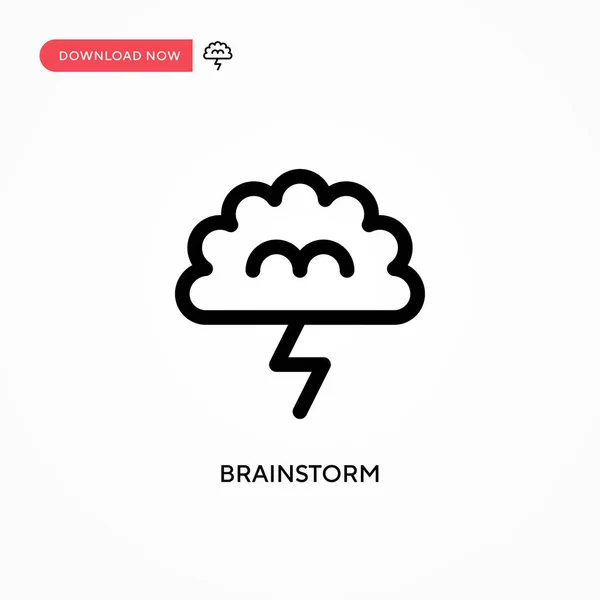 Brainstorm Ícone Vetorial Simples Ilustração Vetorial Plana Moderna Simples Para — Vetor de Stock