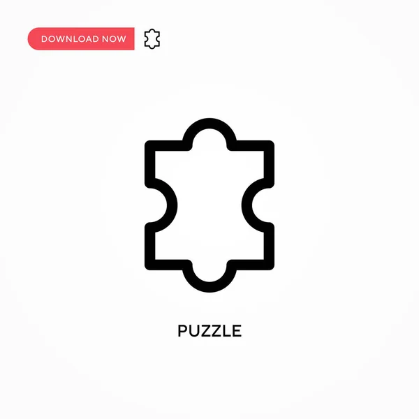 Puzzle Jednoduchá Vektorová Ikona Moderní Jednoduchá Plochá Vektorová Ilustrace Pro — Stockový vektor