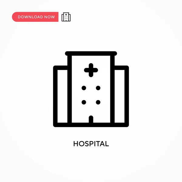 Hospital Ícone Vetorial Simples Ilustração Vetorial Plana Moderna Simples Para —  Vetores de Stock