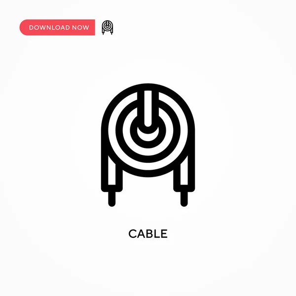 Cable Icono Vector Simple Moderno Simple Ilustración Vector Plano Para — Vector de stock