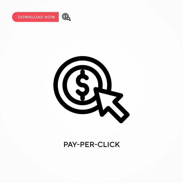 Pay Click Ícone Vetorial Simples Ilustração Vetorial Plana Moderna Simples — Vetor de Stock