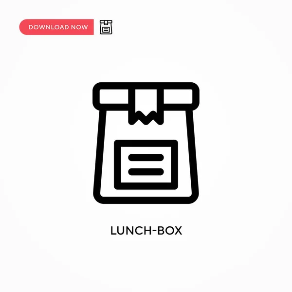 Almoço Caixa Ícone Vetorial Simples Ilustração Vetorial Plana Moderna Simples — Vetor de Stock