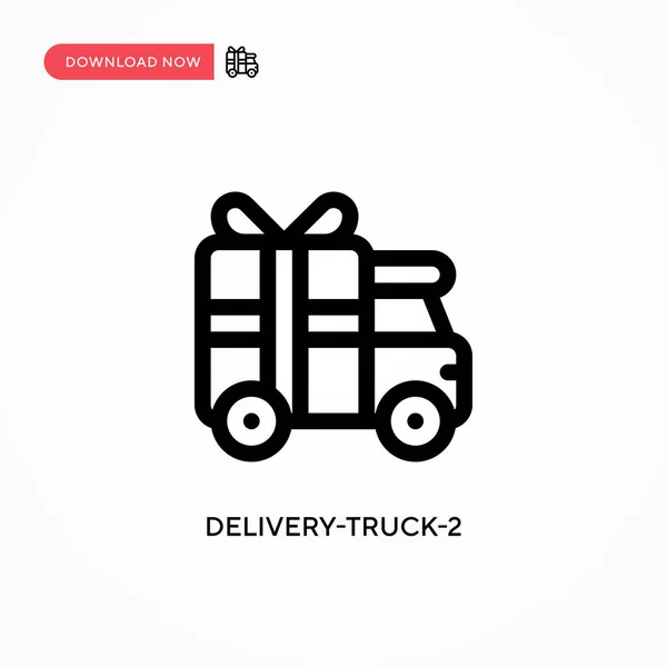 Delivery Truck Simple Vector Icon 사이트나 모바일 현대의 — 스톡 벡터