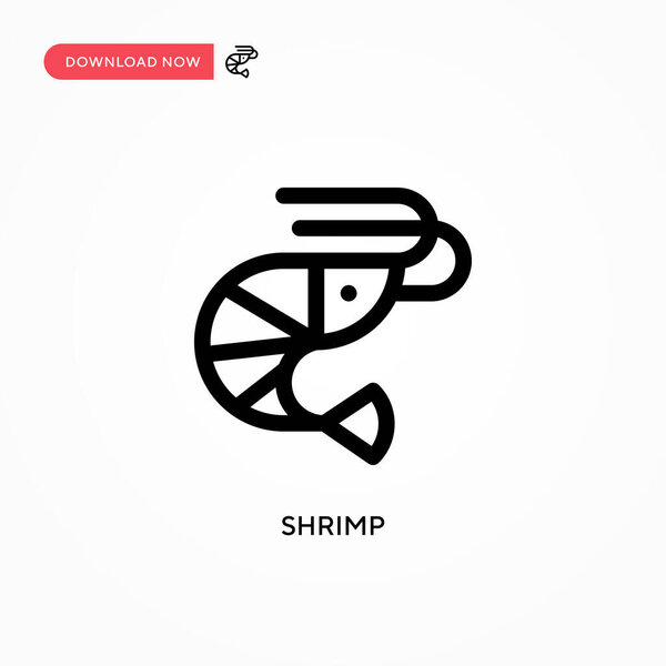 Shrimp Simple vector icon. Modern, simple flat vector illustration for web site or mobile app