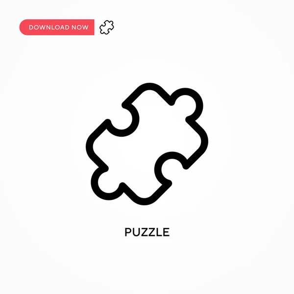 Puzzle Jednoduchá Vektorová Ikona Moderní Jednoduchá Plochá Vektorová Ilustrace Pro — Stockový vektor