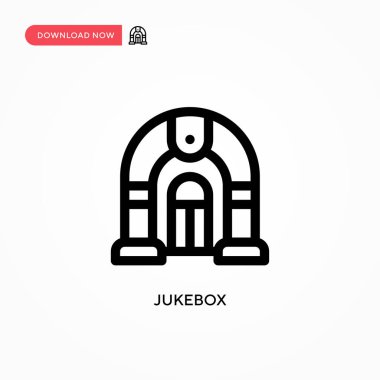 Jukebox Basit vektör simgesi. Web sitesi veya mobil uygulama için modern, basit düz vektör çizimi