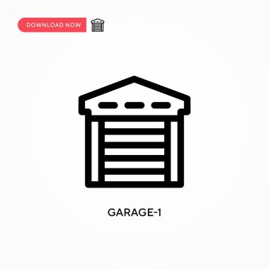 Garaj-1 basit vektör simgesi. Web sitesi veya mobil uygulama için modern, basit düz vektör çizimi