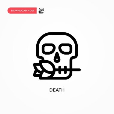 Death Simple vektör simgesi. Web sitesi veya mobil uygulama için modern, basit düz vektör çizimi