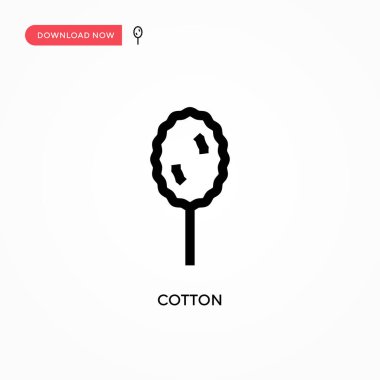 Cotton Basit vektör simgesi. Web sitesi veya mobil uygulama için modern, basit düz vektör çizimi