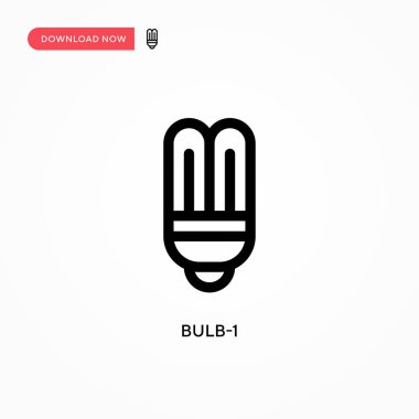 Ampul-1 basit vektör simgesi. Web sitesi veya mobil uygulama için modern, basit düz vektör çizimi