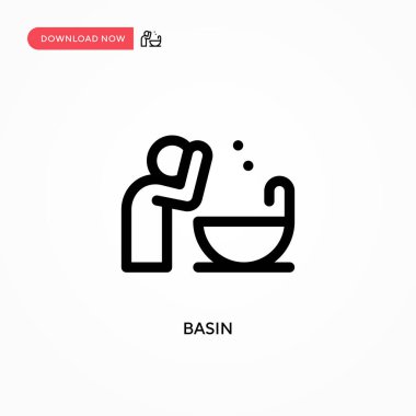 Basin Basit vektör simgesi. Web sitesi veya mobil uygulama için modern, basit düz vektör çizimi