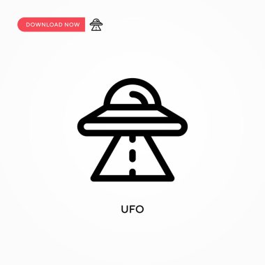 Ufo Basit vektör simgesi. Web sitesi veya mobil uygulama için modern, basit düz vektör çizimi